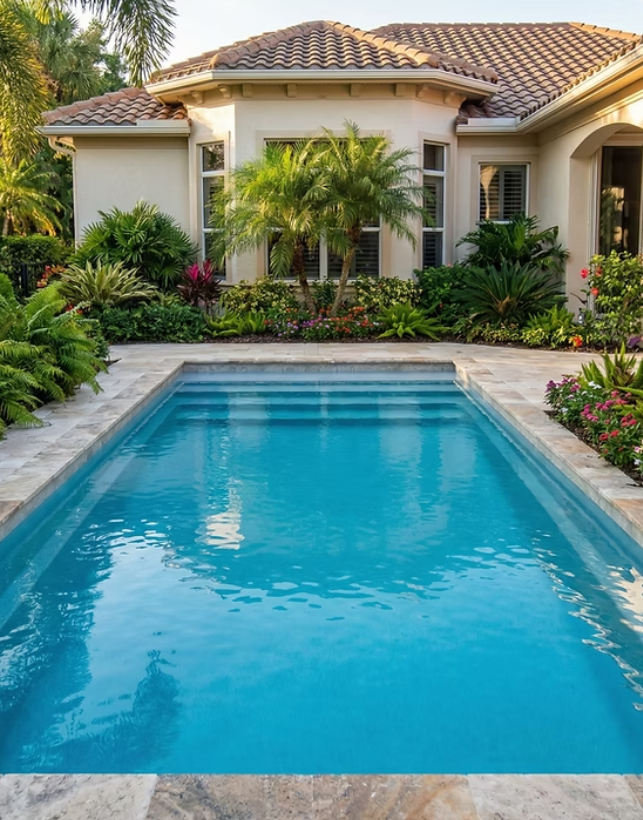 Coral fiberglass pool
