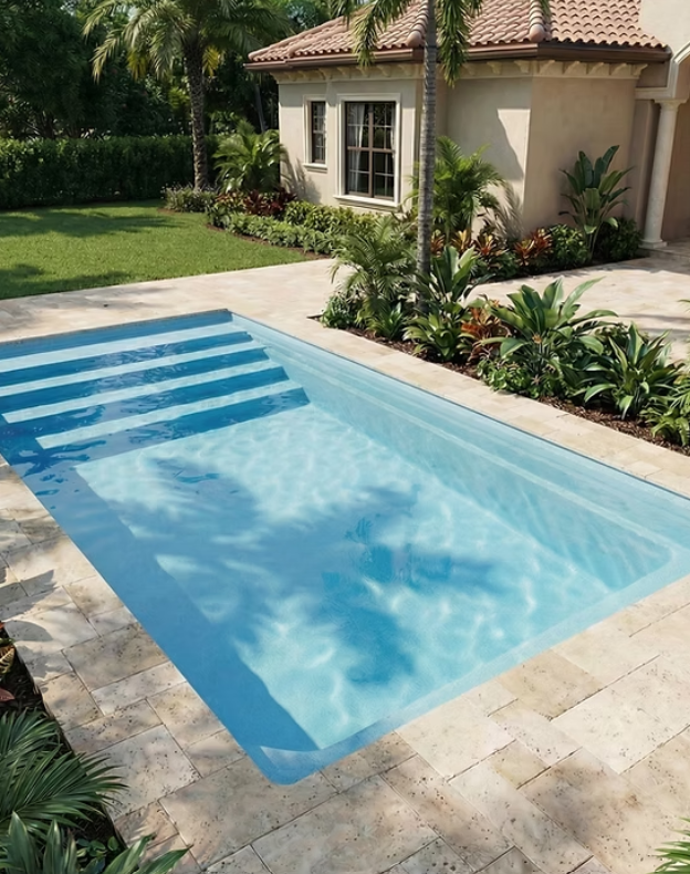 Crystal fiberglass pool
